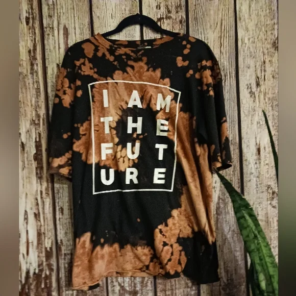 Reserved 4 ThisHermitCrab Fashion Nova Tie Dye Tee "I Am The Future" - Picture 2 of 5